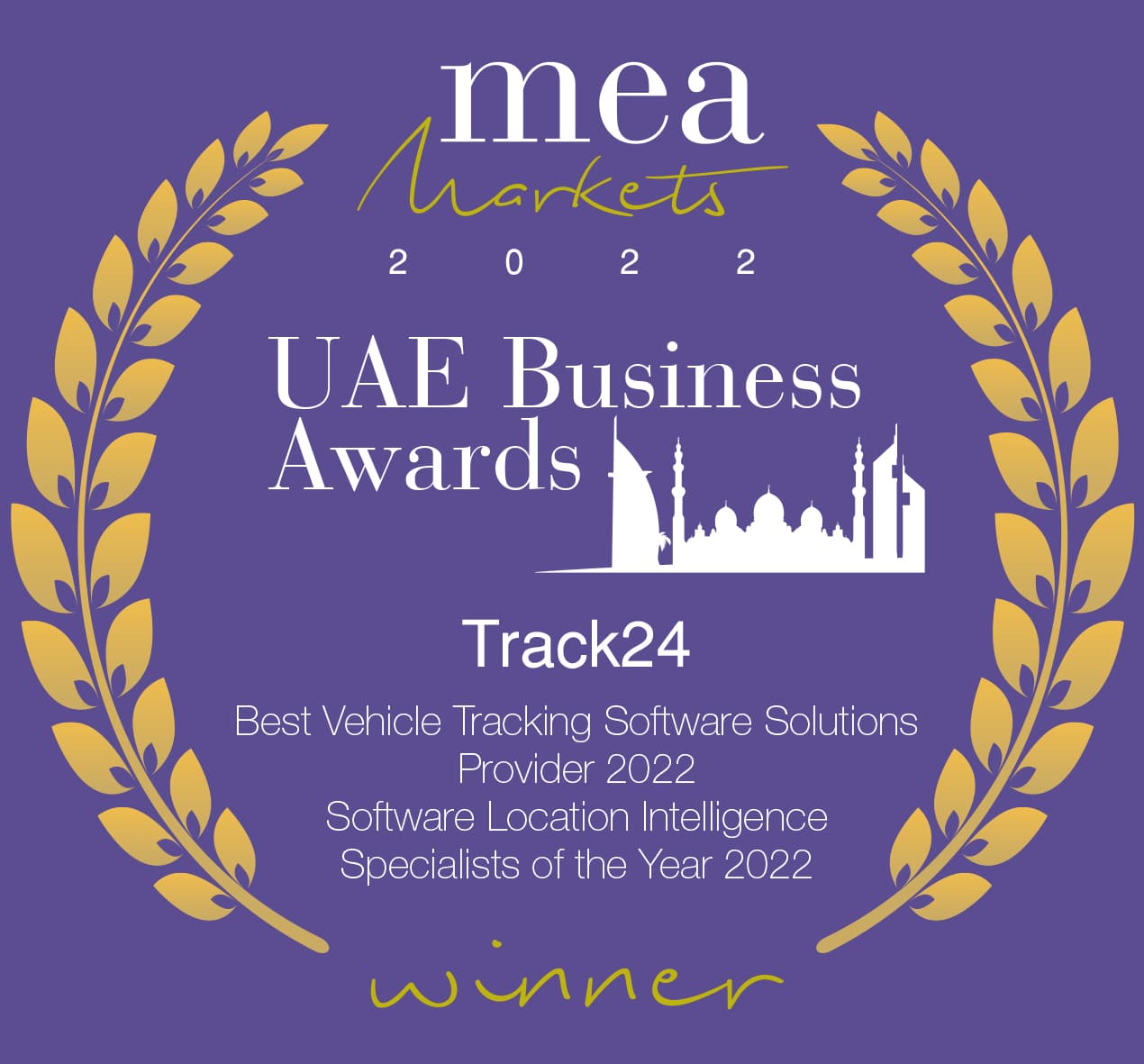 MEA Markets UAE Business Awards Software Location Intelligence Specialists of the Year 2022